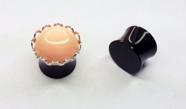 Halbkugel Dot Plugs 12mm Paar 1,2cm Tunnel Plug